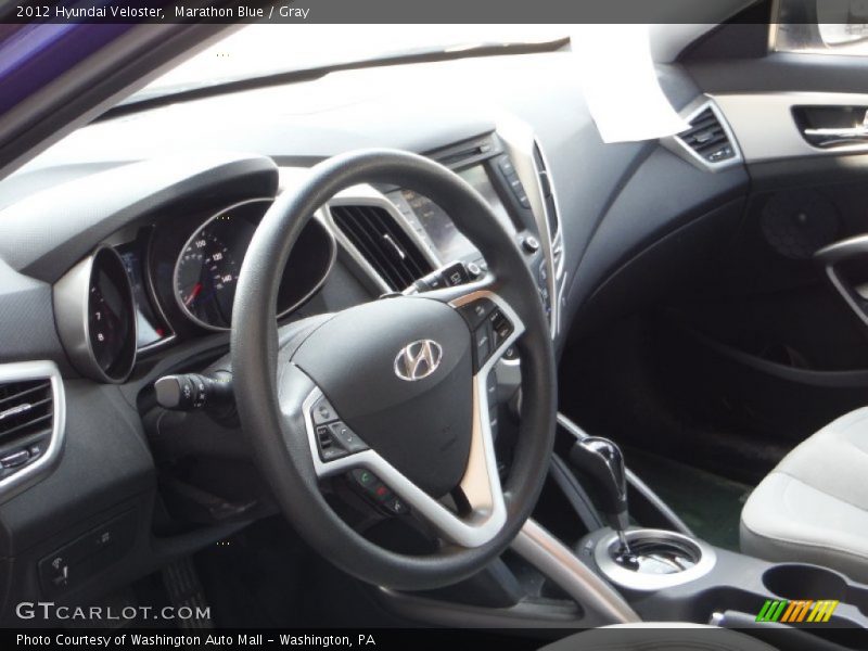 Marathon Blue / Gray 2012 Hyundai Veloster