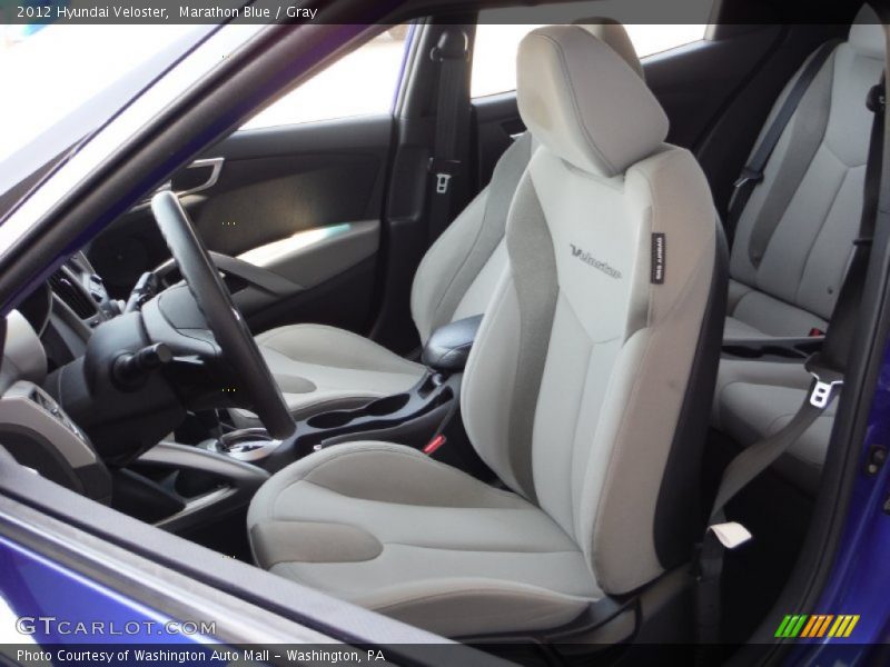 Marathon Blue / Gray 2012 Hyundai Veloster