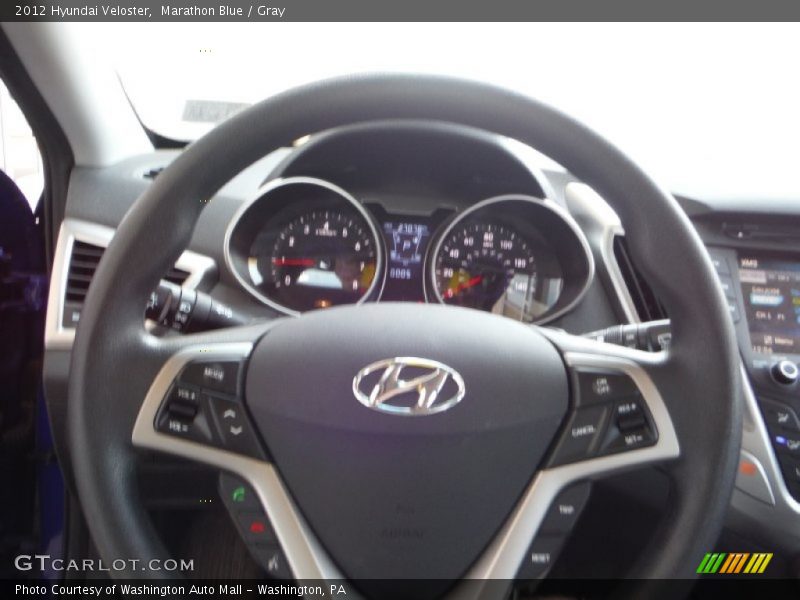Marathon Blue / Gray 2012 Hyundai Veloster