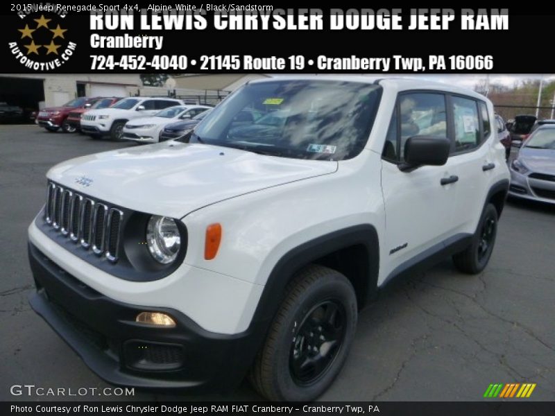 Alpine White / Black/Sandstorm 2015 Jeep Renegade Sport 4x4