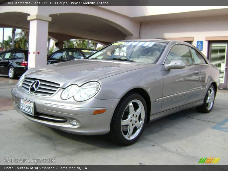 Pewter Metallic / Stone 2004 Mercedes-Benz CLK 320 Coupe