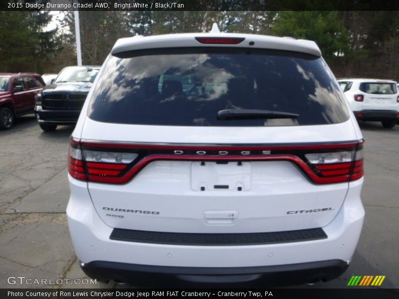 Bright White / Black/Tan 2015 Dodge Durango Citadel AWD