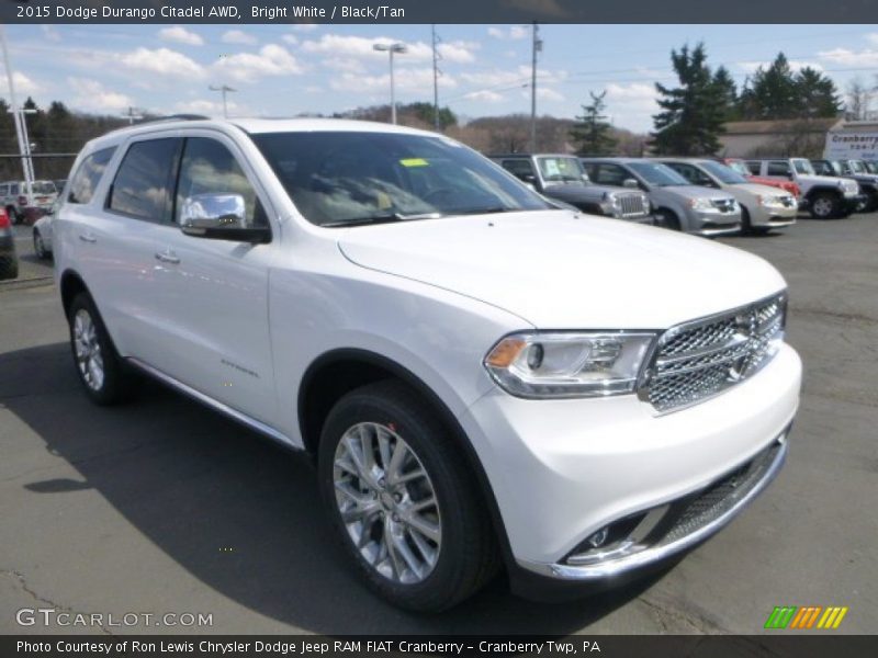 Bright White / Black/Tan 2015 Dodge Durango Citadel AWD