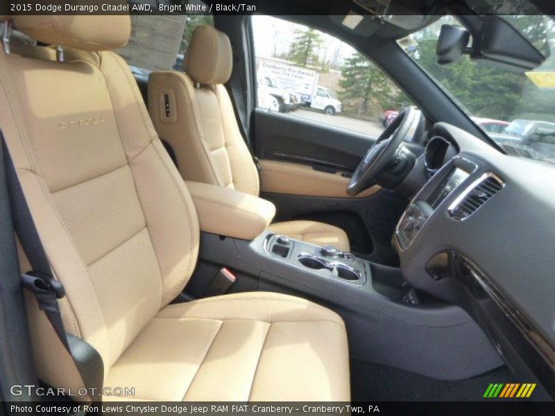 Bright White / Black/Tan 2015 Dodge Durango Citadel AWD