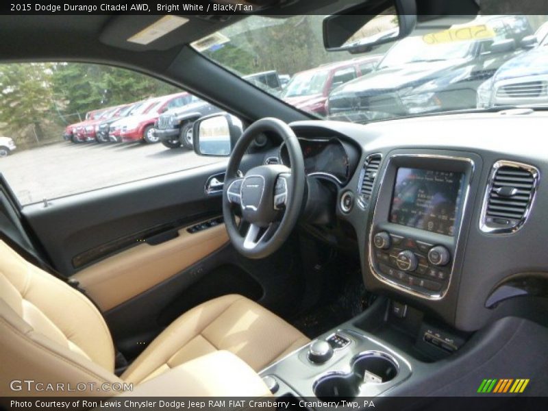 Bright White / Black/Tan 2015 Dodge Durango Citadel AWD