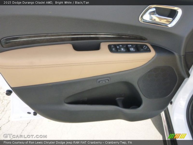 Bright White / Black/Tan 2015 Dodge Durango Citadel AWD