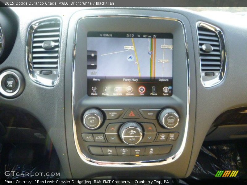 Bright White / Black/Tan 2015 Dodge Durango Citadel AWD