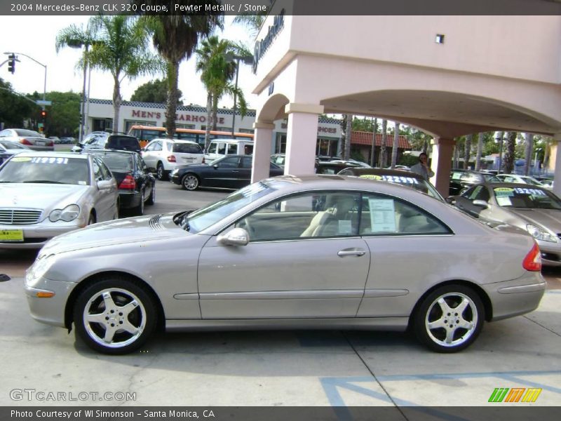 Pewter Metallic / Stone 2004 Mercedes-Benz CLK 320 Coupe