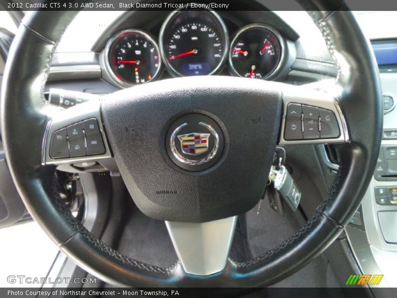 Black Diamond Tricoat / Ebony/Ebony 2012 Cadillac CTS 4 3.0 AWD Sedan