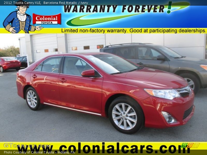 Barcelona Red Metallic / Ivory 2012 Toyota Camry XLE