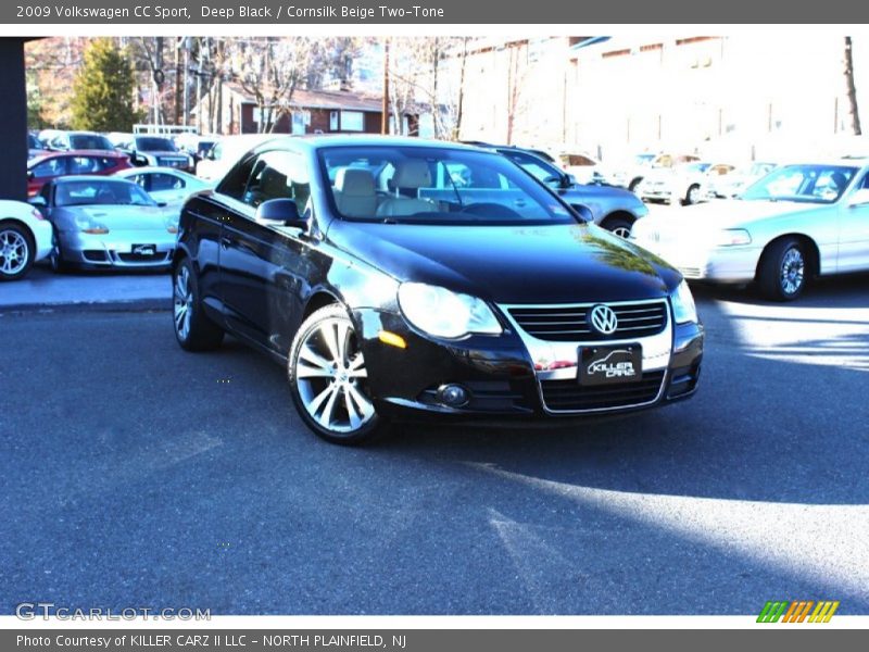 Deep Black / Cornsilk Beige Two-Tone 2009 Volkswagen CC Sport