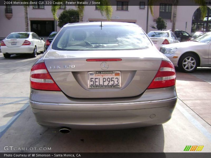 Pewter Metallic / Stone 2004 Mercedes-Benz CLK 320 Coupe