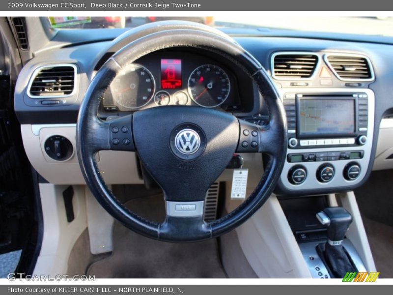 Deep Black / Cornsilk Beige Two-Tone 2009 Volkswagen CC Sport