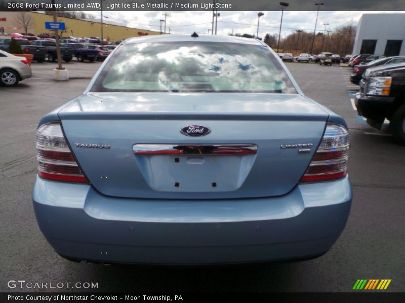 Light Ice Blue Metallic / Medium Light Stone 2008 Ford Taurus Limited AWD