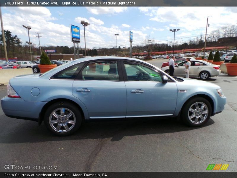 Light Ice Blue Metallic / Medium Light Stone 2008 Ford Taurus Limited AWD