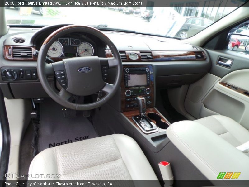 Light Ice Blue Metallic / Medium Light Stone 2008 Ford Taurus Limited AWD