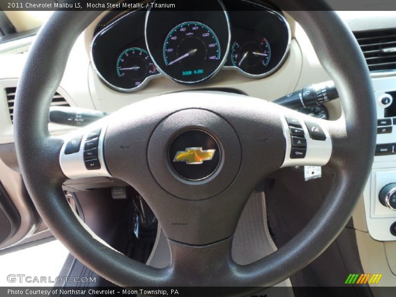 Mocha Steel Metallic / Titanium 2011 Chevrolet Malibu LS