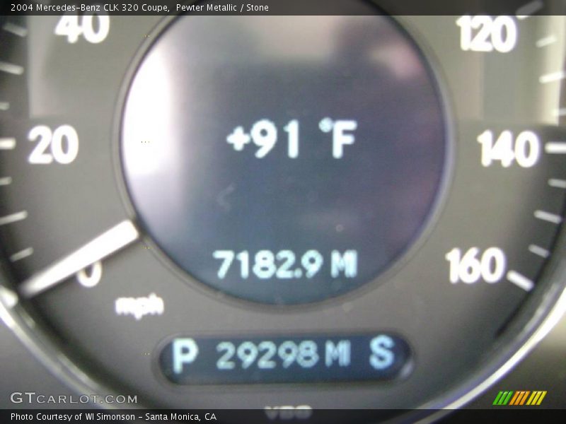 Pewter Metallic / Stone 2004 Mercedes-Benz CLK 320 Coupe