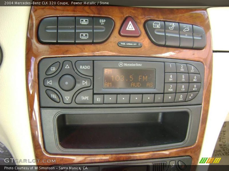 Pewter Metallic / Stone 2004 Mercedes-Benz CLK 320 Coupe
