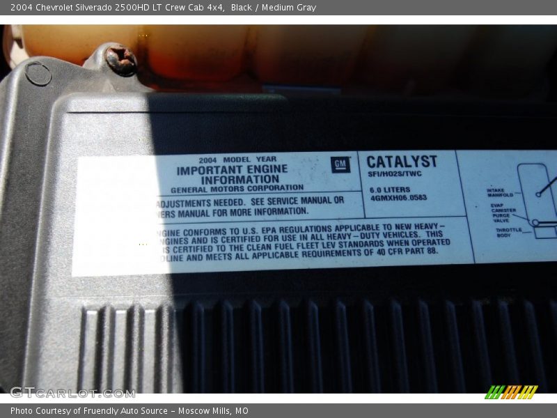 Black / Medium Gray 2004 Chevrolet Silverado 2500HD LT Crew Cab 4x4