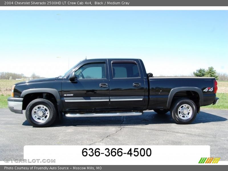 Black / Medium Gray 2004 Chevrolet Silverado 2500HD LT Crew Cab 4x4