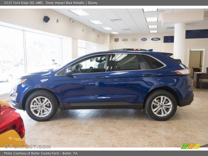 Deep Impact Blue Metallic / Ebony 2015 Ford Edge SEL AWD