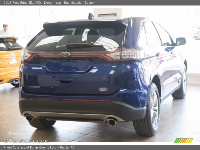 Deep Impact Blue Metallic / Ebony 2015 Ford Edge SEL AWD