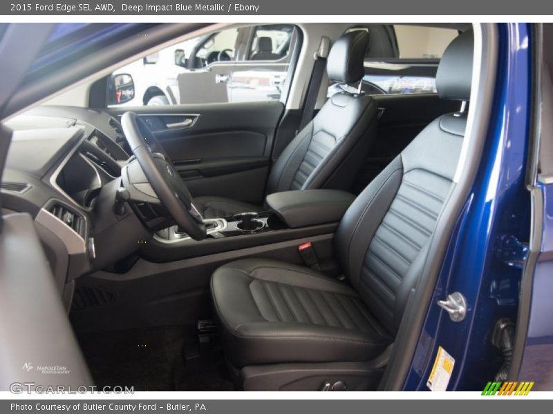 Deep Impact Blue Metallic / Ebony 2015 Ford Edge SEL AWD