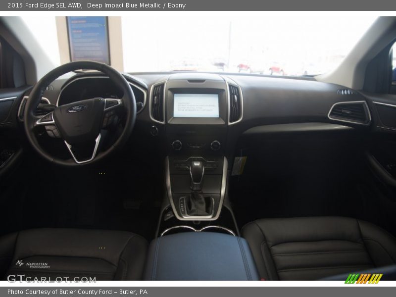 Deep Impact Blue Metallic / Ebony 2015 Ford Edge SEL AWD