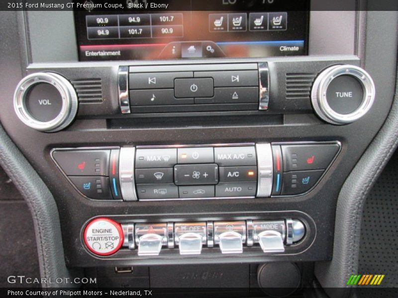 Controls of 2015 Mustang GT Premium Coupe