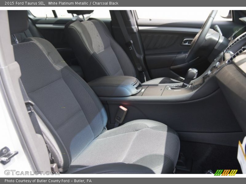 White Platinum Metallic / Charcoal Black 2015 Ford Taurus SEL