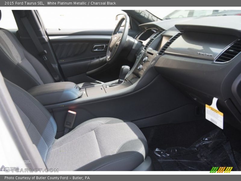White Platinum Metallic / Charcoal Black 2015 Ford Taurus SEL