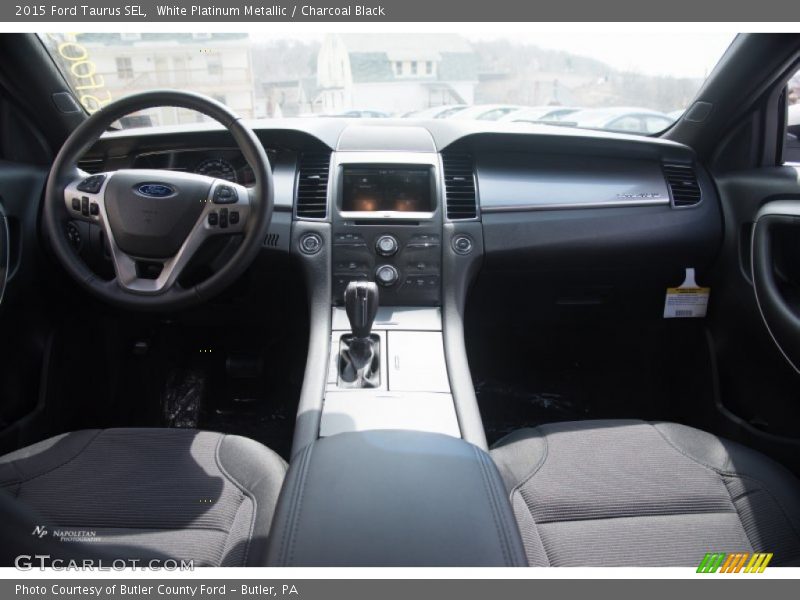White Platinum Metallic / Charcoal Black 2015 Ford Taurus SEL