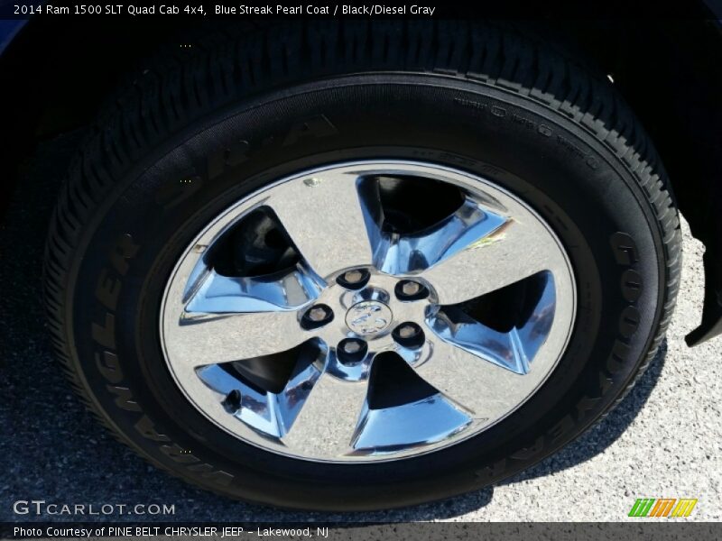 Blue Streak Pearl Coat / Black/Diesel Gray 2014 Ram 1500 SLT Quad Cab 4x4