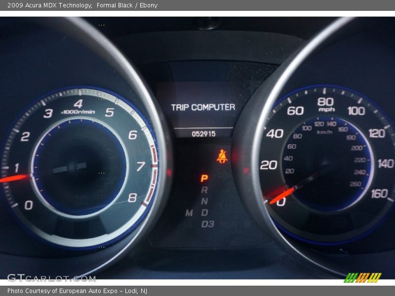 Formal Black / Ebony 2009 Acura MDX Technology