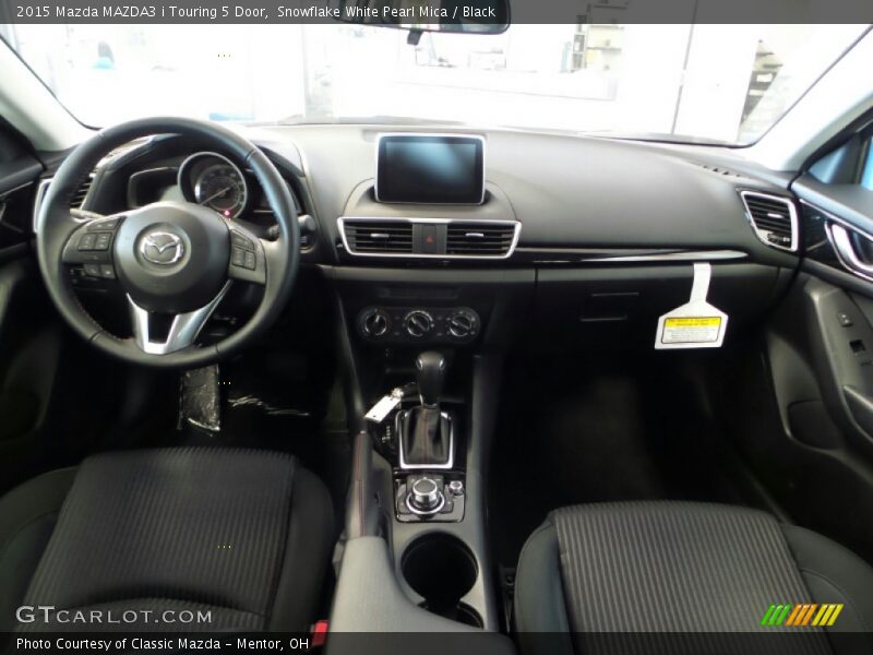 Snowflake White Pearl Mica / Black 2015 Mazda MAZDA3 i Touring 5 Door