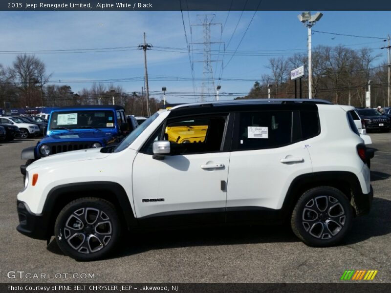 Alpine White / Black 2015 Jeep Renegade Limited