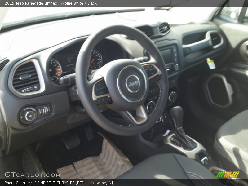 Alpine White / Black 2015 Jeep Renegade Limited