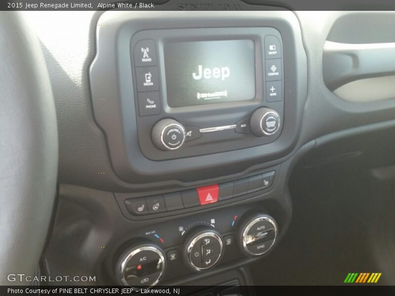 Alpine White / Black 2015 Jeep Renegade Limited