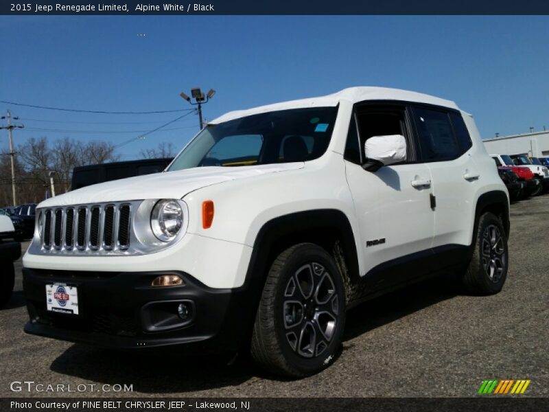 Alpine White / Black 2015 Jeep Renegade Limited