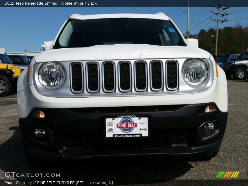 Alpine White / Black 2015 Jeep Renegade Limited