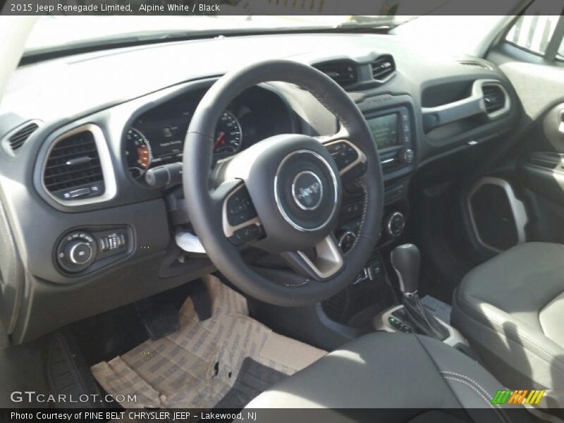 Alpine White / Black 2015 Jeep Renegade Limited