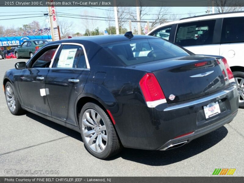 Phantom Black Tri-Coat Pearl / Black 2015 Chrysler 300 C