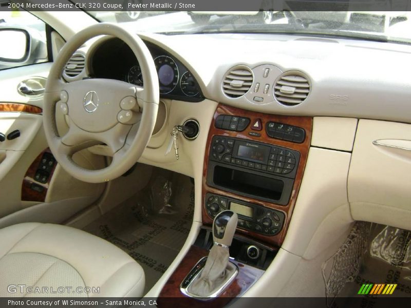 Pewter Metallic / Stone 2004 Mercedes-Benz CLK 320 Coupe