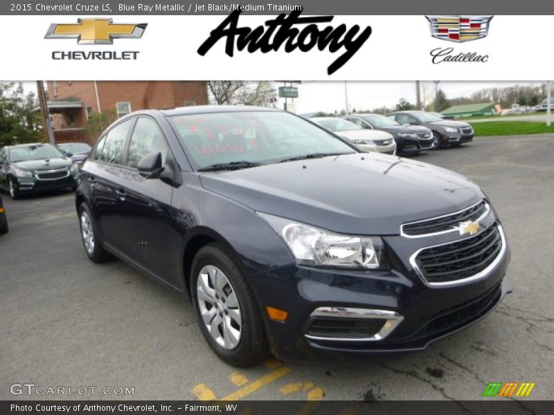 Blue Ray Metallic / Jet Black/Medium Titanium 2015 Chevrolet Cruze LS