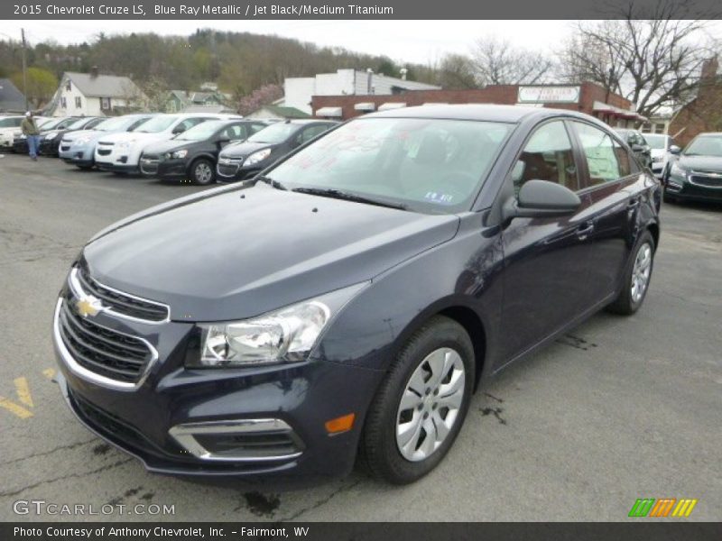 Blue Ray Metallic / Jet Black/Medium Titanium 2015 Chevrolet Cruze LS
