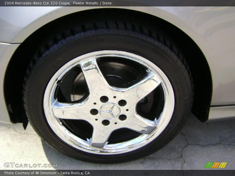 Pewter Metallic / Stone 2004 Mercedes-Benz CLK 320 Coupe