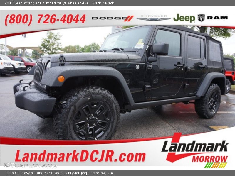 Black / Black 2015 Jeep Wrangler Unlimited Willys Wheeler 4x4