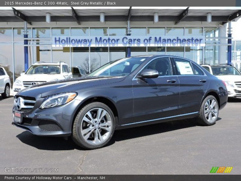 Steel Grey Metallic / Black 2015 Mercedes-Benz C 300 4Matic