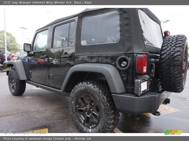 Black / Black 2015 Jeep Wrangler Unlimited Willys Wheeler 4x4